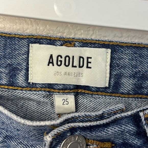 Agolde 90'S PINCH WAIST HIGH RISE STRAIGHT Leg Women's Blue Jeans Size 25 - Picture 4 of 9